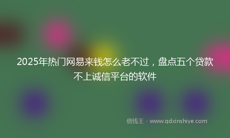 2025年热门网易来钱怎么老不过，盘点五个贷款不上诚信平台的软件