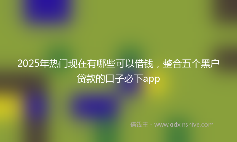 2025年热门现在有哪些可以借钱，整合五个黑户贷款的口子必下app