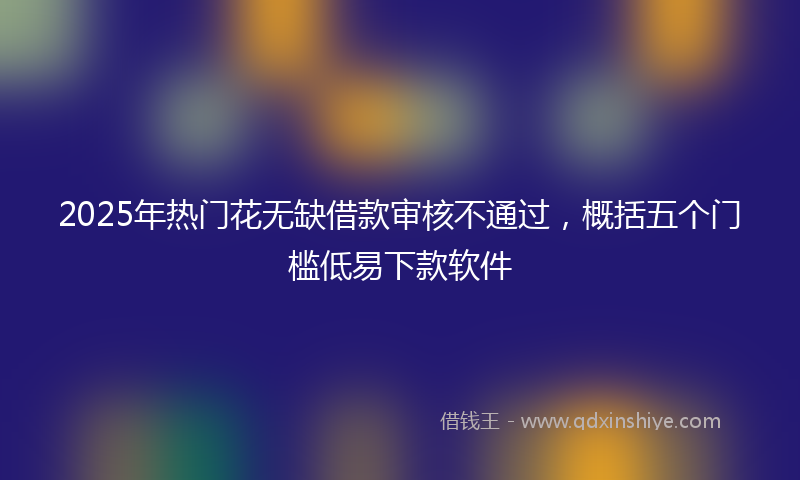 2025年热门花无缺借款审核不通过，概括五个门槛低易下款软件