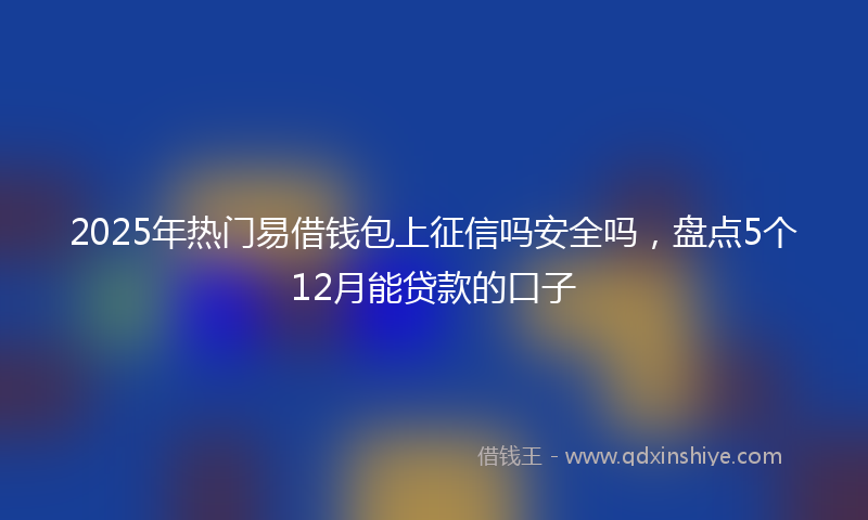 2025年热门易借钱包上征信吗安全吗，盘点5个12月能贷款的口子