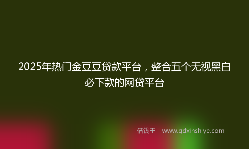 2025年热门金豆豆贷款平台，整合五个无视黑白必下款的网贷平台