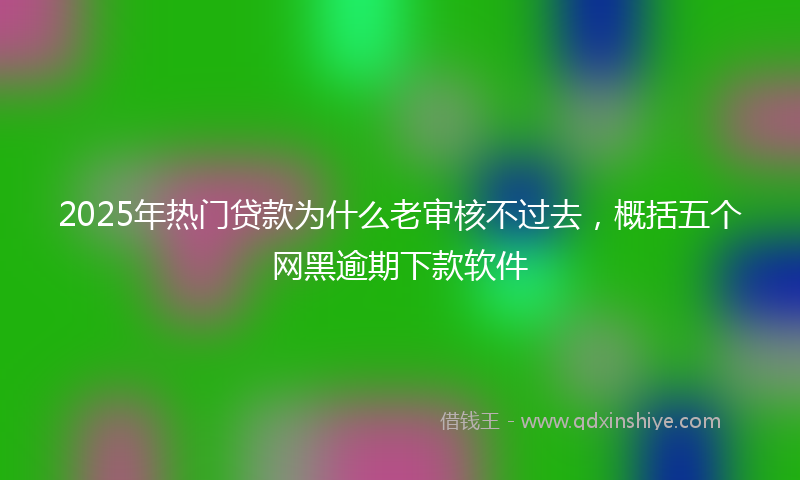 2025年热门贷款为什么老审核不过去，概括五个网黑逾期下款软件