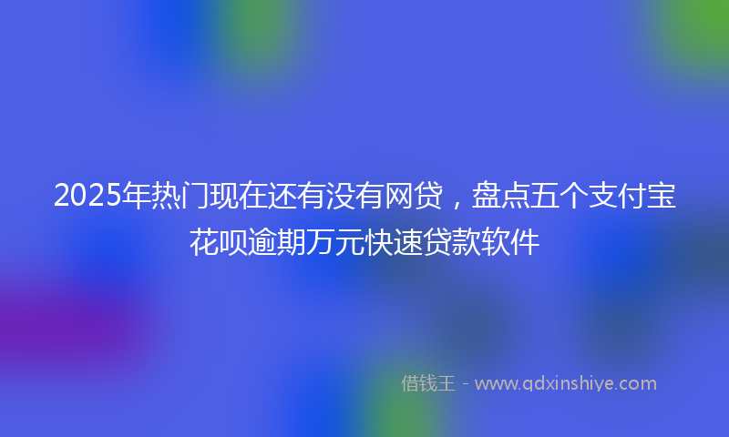 2025年热门现在还有没有网贷，盘点五个支付宝花呗逾期万元快速贷款软件