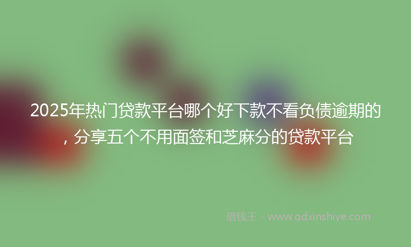 2025年热门贷款平台哪个好下款不看负债逾期的，分享五个不用面签和芝麻分的贷款平台