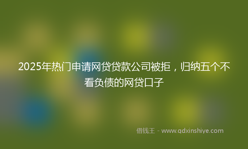 2025年热门申请网贷贷款公司被拒，归纳五个不看负债的网贷口子