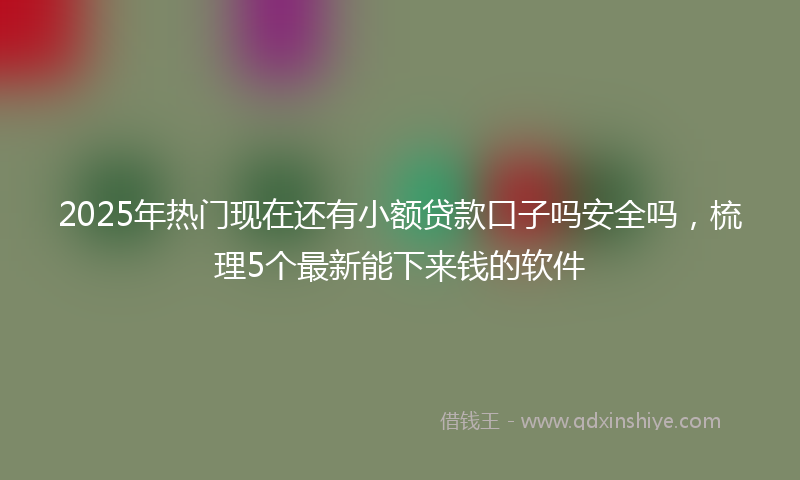 2025年热门现在还有小额贷款口子吗安全吗，梳理5个最新能下来钱的软件