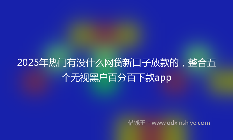 2025年热门有没什么网贷新口子放款的，整合五个无视黑户百分百下款app