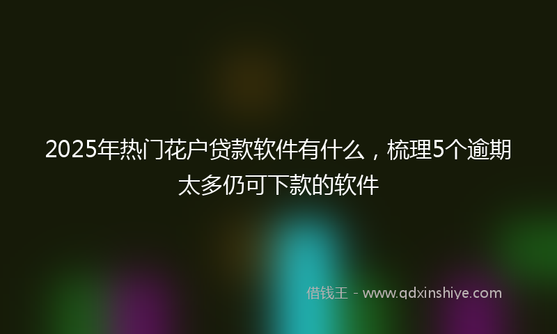 2025年热门花户贷款软件有什么，梳理5个逾期太多仍可下款的软件