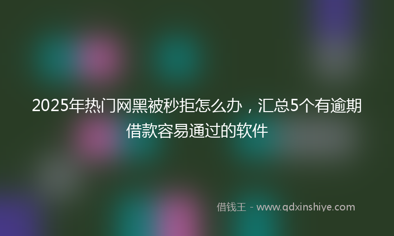 2025年热门网黑被秒拒怎么办，汇总5个有逾期借款容易通过的软件