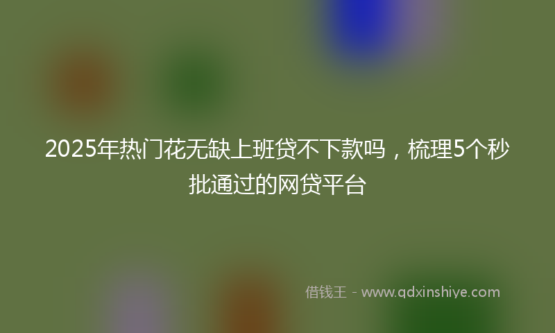 2025年热门花无缺上班贷不下款吗，梳理5个秒批通过的网贷平台
