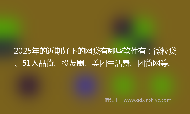 2025年的近期好下的网贷有哪些软件有：微粒贷、51人品贷、投友圈、美团生活费、团贷网等。