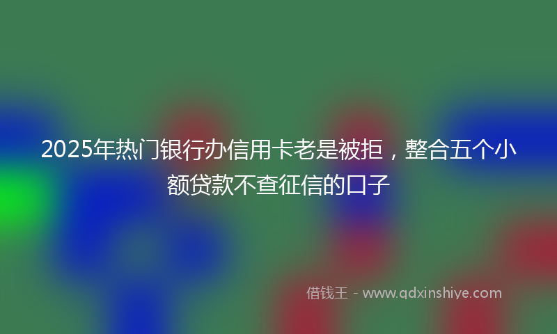 2025年热门银行办信用卡老是被拒，整合五个小额贷款不查征信的口子