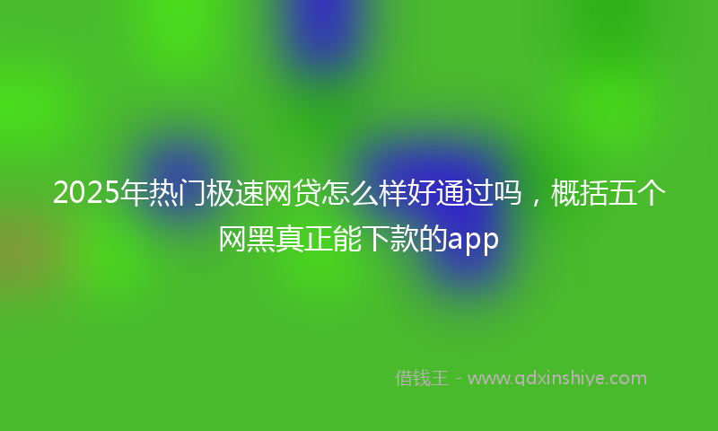 2025年热门极速网贷怎么样好通过吗，概括五个网黑真正能下款的app