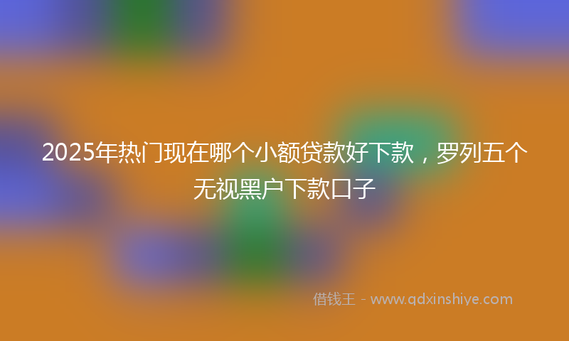 2025年热门现在哪个小额贷款好下款，罗列五个无视黑户下款口子