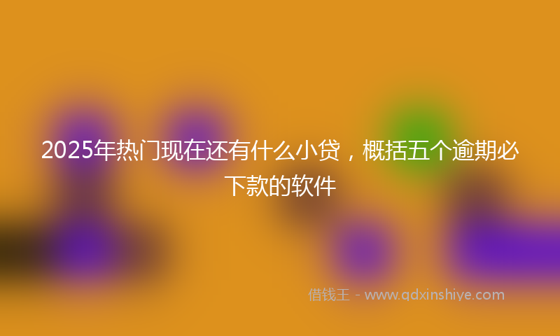 2025年热门现在还有什么小贷，概括五个逾期必下款的软件