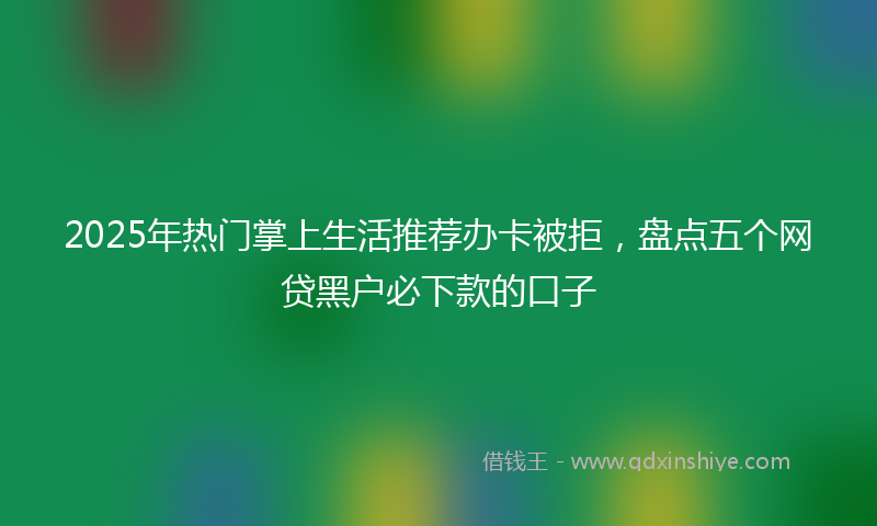 2025年热门掌上生活推荐办卡被拒，盘点五个网贷黑户必下款的口子