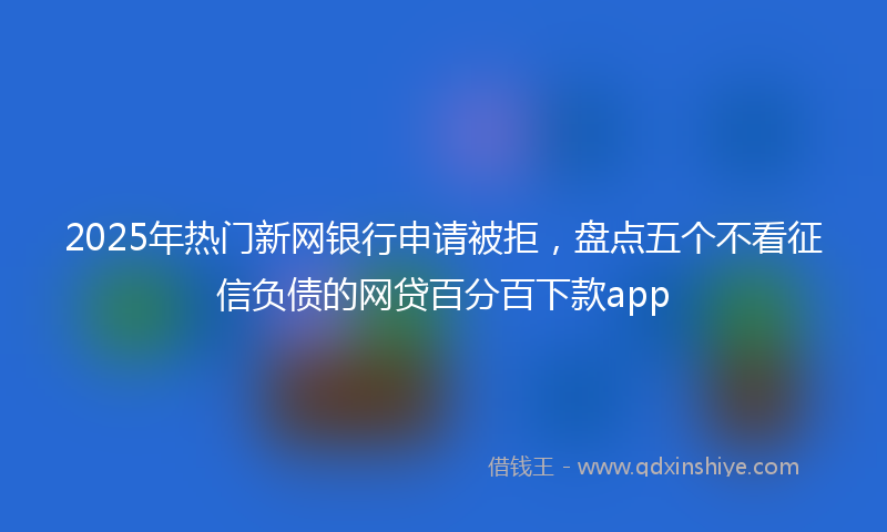 2025年热门新网银行申请被拒，盘点五个不看征信负债的网贷百分百下款app