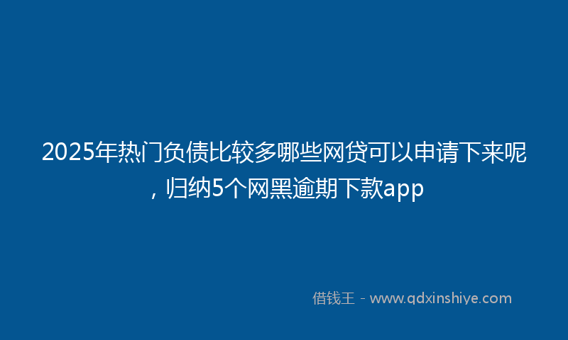 2025年热门负债比较多哪些网贷可以申请下来呢，归纳5个网黑逾期下款app