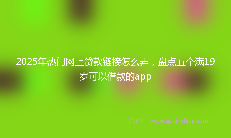 2025年热门网上贷款链接怎么弄，盘点五个满19岁可以借款的app