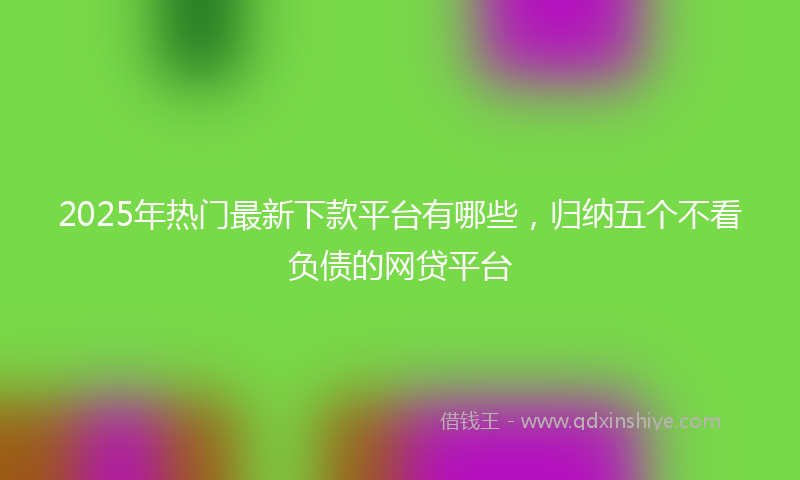 2025年热门最新下款平台有哪些，归纳五个不看负债的网贷平台