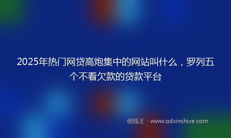 2025年热门网贷高炮集中的网站叫什么，罗列五个不看欠款的贷款平台