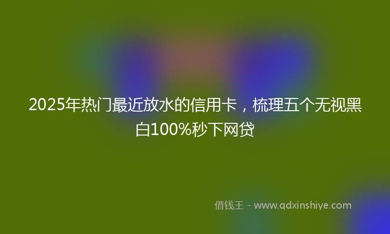 2025年热门最近放水的信用卡，梳理五个无视黑白100%秒下网贷