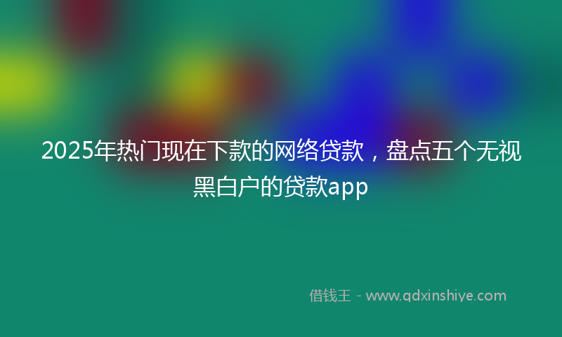 2025年热门现在下款的网络贷款，盘点五个无视黑白户的贷款app