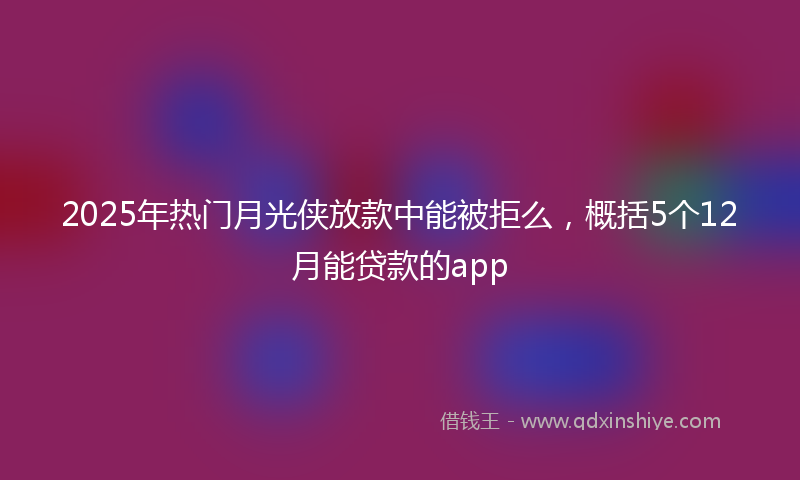 2025年热门月光侠放款中能被拒么，概括5个12月能贷款的app