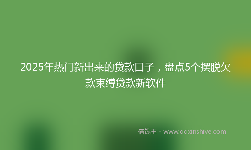2025年热门新出来的贷款口子，盘点5个摆脱欠款束缚贷款新软件