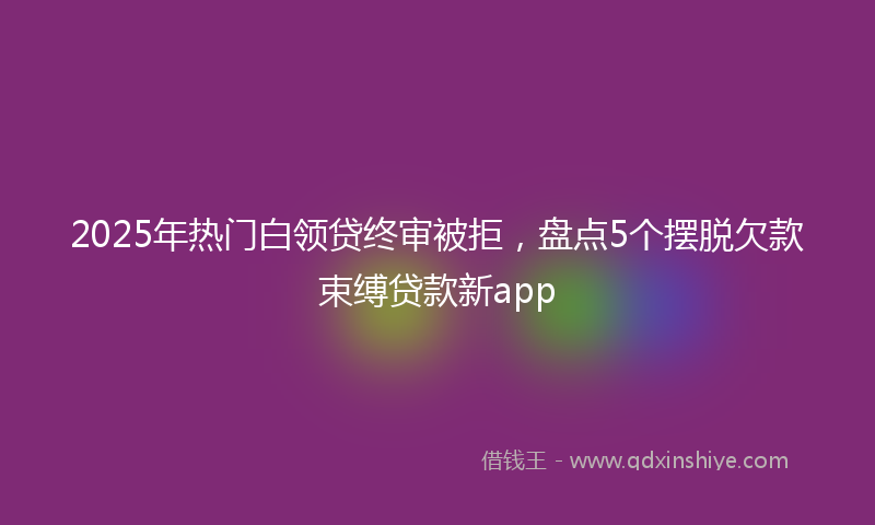 2025年热门白领贷终审被拒，盘点5个摆脱欠款束缚贷款新app