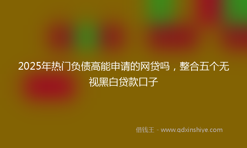 2025年热门负债高能申请的网贷吗，整合五个无视黑白贷款口子