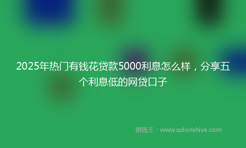 2025年热门有钱花贷款5000利息怎么样，分享五个利息低的网贷口子