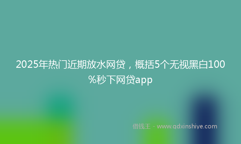 2025年热门近期放水网贷，概括5个无视黑白100%秒下网贷app
