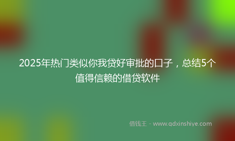 2025年热门类似你我贷好审批的口子，总结5个值得信赖的借贷软件