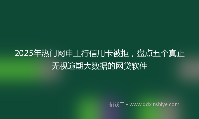 2025年热门网申工行信用卡被拒，盘点五个真正无视逾期大数据的网贷软件