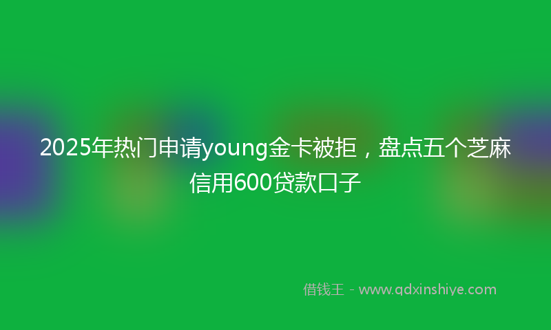 2025年热门申请young金卡被拒，盘点五个芝麻信用600贷款口子