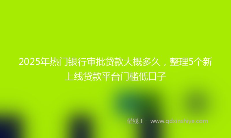 2025年热门银行审批贷款大概多久，整理5个新上线贷款平台门槛低口子