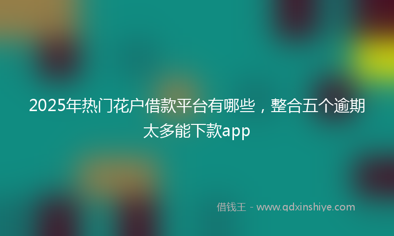 2025年热门花户借款平台有哪些，整合五个逾期太多能下款app