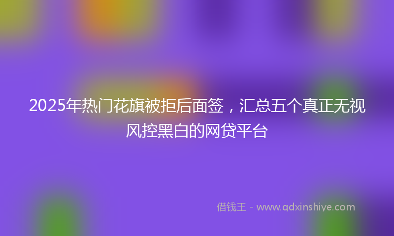 2025年热门花旗被拒后面签，汇总五个真正无视风控黑白的网贷平台