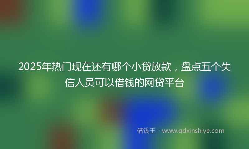 2025年热门现在还有哪个小贷放款，盘点五个失信人员可以借钱的网贷平台