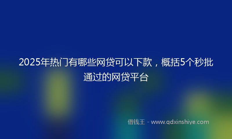 2025年热门有哪些网贷可以下款，概括5个秒批通过的网贷平台