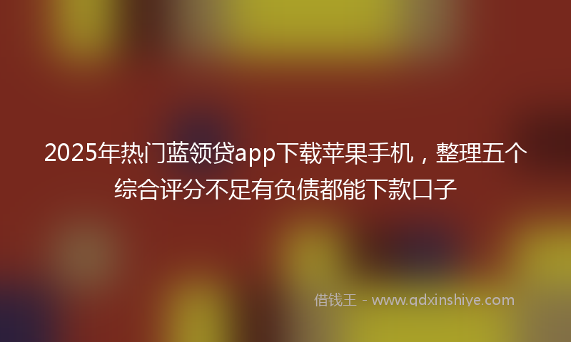 2025年热门蓝领贷app下载苹果手机，整理五个综合评分不足有负债都能下款口子