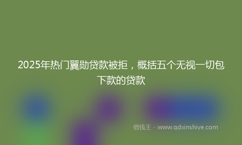 2025年热门翼勋贷款被拒，概括五个无视一切包下款的贷款