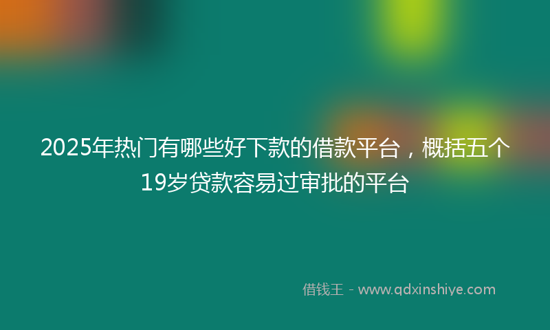 2025年热门有哪些好下款的借款平台，概括五个19岁贷款容易过审批的平台