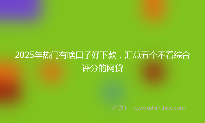 2025年热门有啥口子好下款，汇总五个不看综合评分的网贷