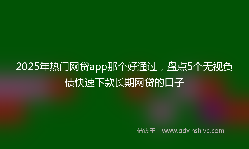 2025年热门网贷app那个好通过，盘点5个无视负债快速下款长期网贷的口子