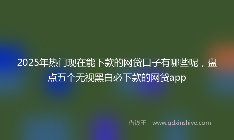 2025年热门现在能下款的网贷口子有哪些呢，盘点五个无视黑白必下款的网贷app