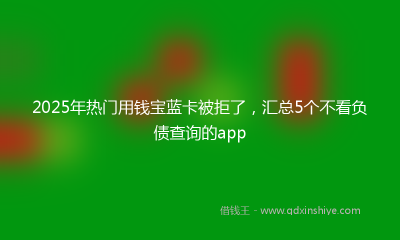 2025年热门用钱宝蓝卡被拒了，汇总5个不看负债查询的app