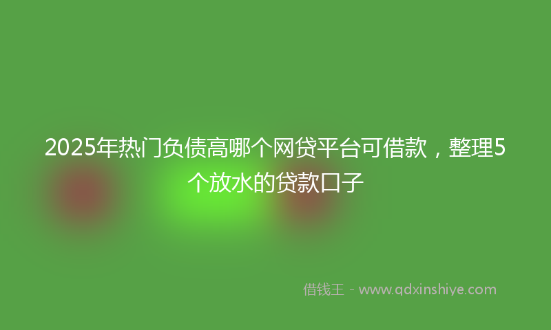 2025年热门负债高哪个网贷平台可借款，整理5个放水的贷款口子
