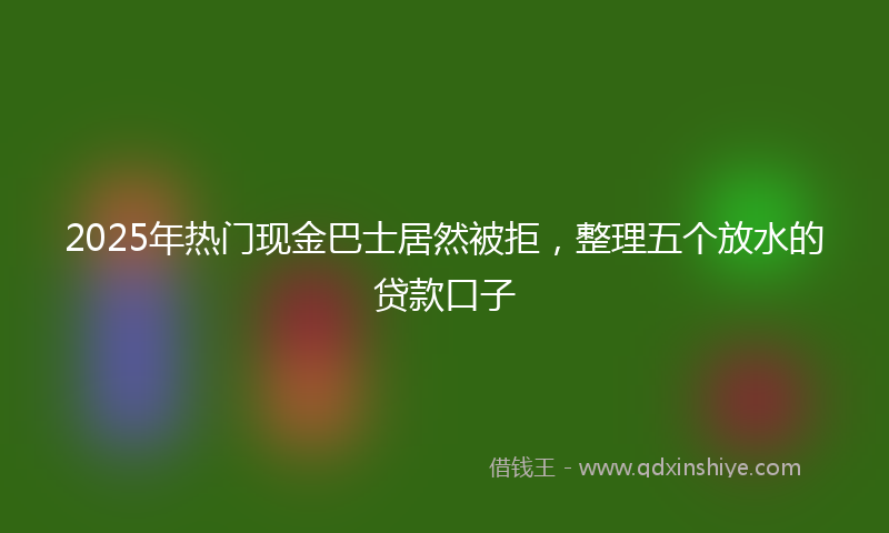 2025年热门现金巴士居然被拒，整理五个放水的贷款口子